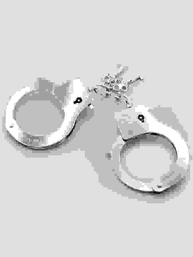 Fifty Shades of Grey You. Are. Mine. Metal Handcuffs, Silver, hi-res